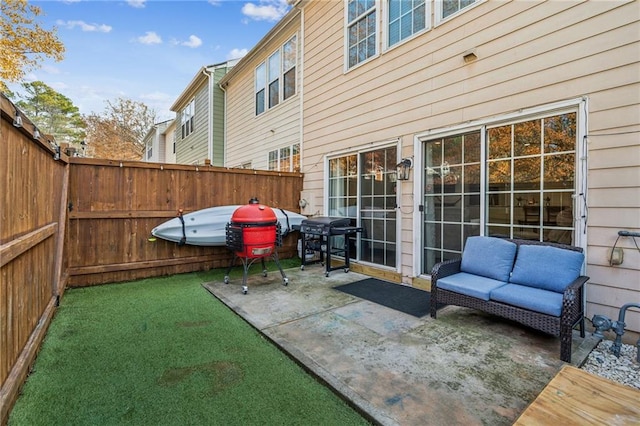 view of patio with grilling area