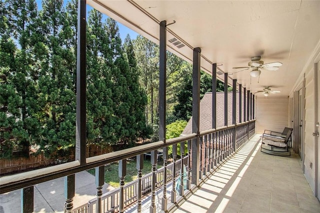 1935 Northbrooke Ln, Dunwoody, GA 30338 - balcony with a ceiling fan