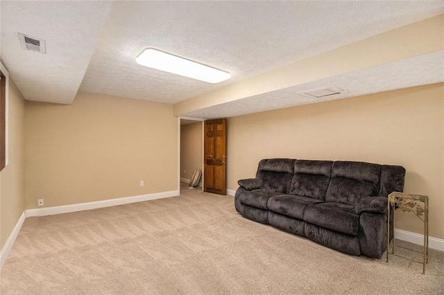 1935 Northbrooke Ln, Dunwoody, GA 30338 - carpeted living room featuring baseboards and a textured ceiling