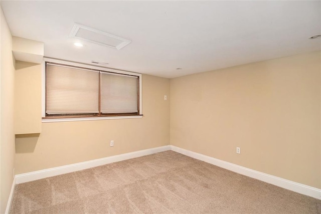 1935 Northbrooke Ln, Dunwoody, GA 30338 - unfurnished room with carpet flooring, baseboards, recessed lighting, and attic access