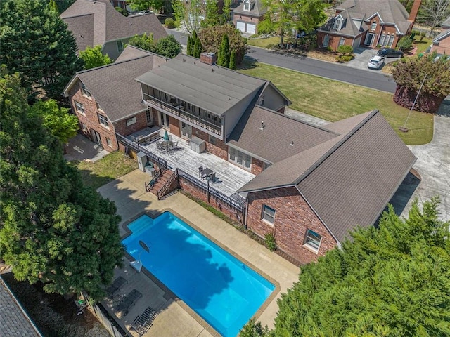 1935 Northbrooke Ln, Dunwoody, GA 30338 - aerial view of residential area featuring a pool area