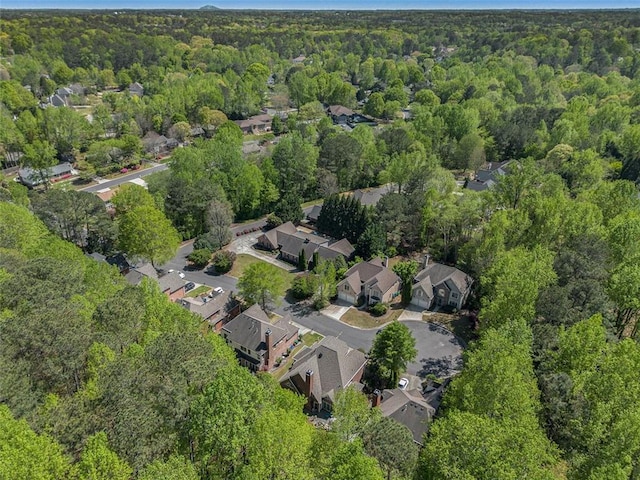 1935 Northbrooke Ln, Dunwoody, GA 30338 - aerial view of property's location featuring a heavily wooded area and nearby suburban area