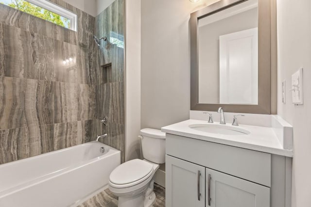 4525 Aiden Way, Cumming, GA 30041 - bathroom with vanity, shower / washtub combination, and wood finished floors