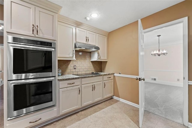 4116 River Cliff Chase SE, Marietta, GA 30067 - kitchen with stone countertops, tasteful backsplash, baseboards, stainless steel appliances, and a sink