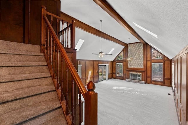 4116 River Cliff Chase SE, Marietta, GA 30067 - unfurnished sunroom featuring a skylight, a healthy amount of sunlight, ornamental molding, and a textured ceiling