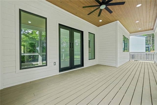 5175 Cascade Rd, Atlanta, GA 30331 - deck featuring ceiling fan and french doors
