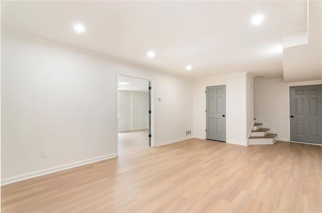2015 Clipper Straits, Snellville, GA 30078 - empty room featuring recessed lighting, stairs, and light wood-style floors