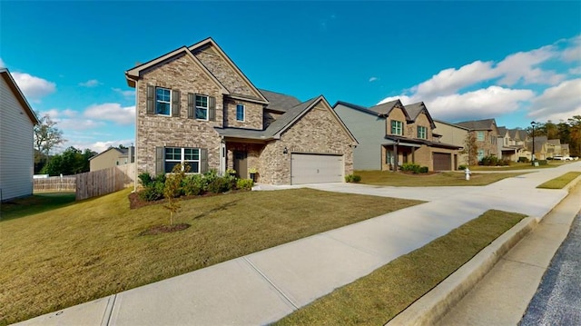 view of front of home featuring a front yard