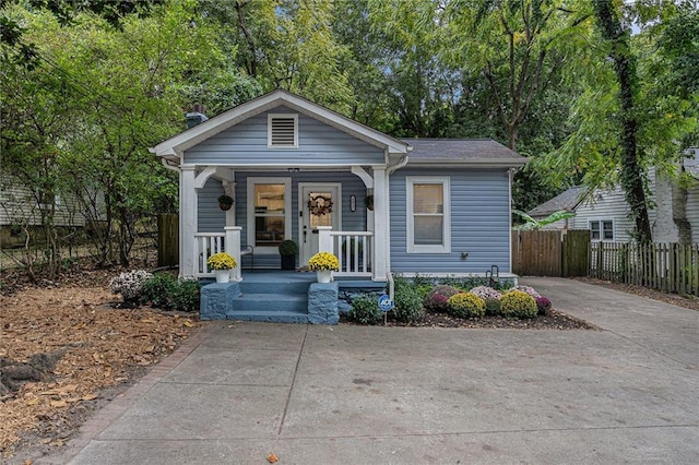 bungalow-style house with a porch