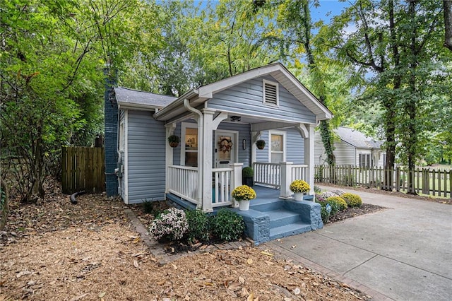 bungalow-style home with a porch