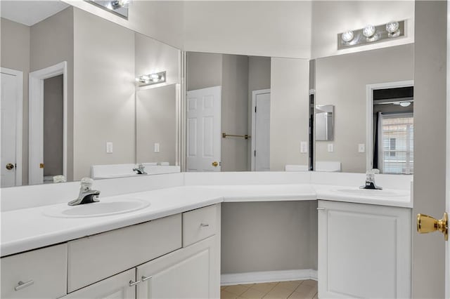 bathroom with vanity