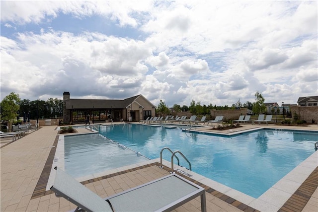 view of pool with a patio