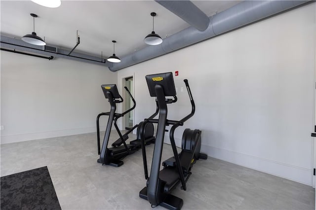 view of exercise room