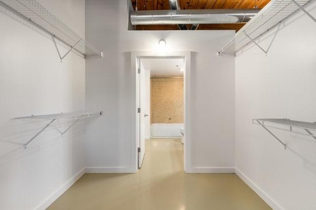 view of walk in closet