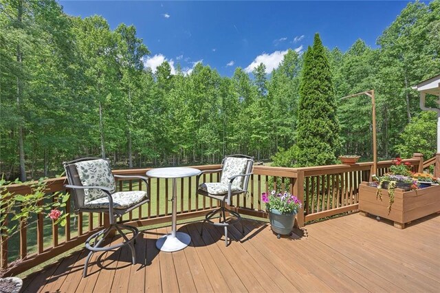 view of wooden deck