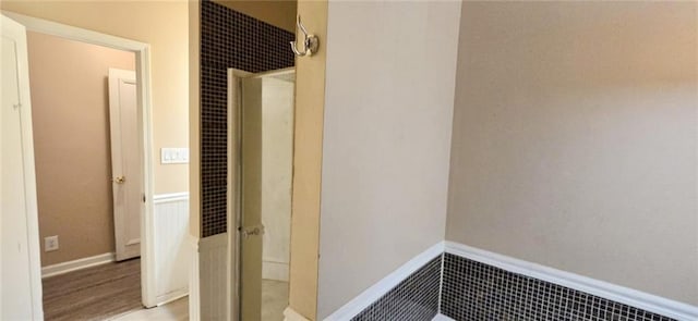 hallway featuring light hardwood / wood-style flooring