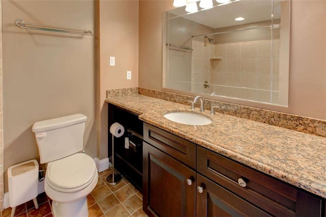 3481 Lakeside Dr NE Unit 902, Atlanta, GA 30326 - bathroom featuring vanity, a shower, and tile patterned flooring