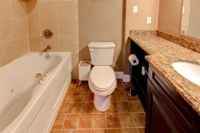 3481 Lakeside Dr NE Unit 902, Atlanta, GA 30326 - full bathroom with vanity, tile patterned flooring, and a combined bath / shower with jetted tub