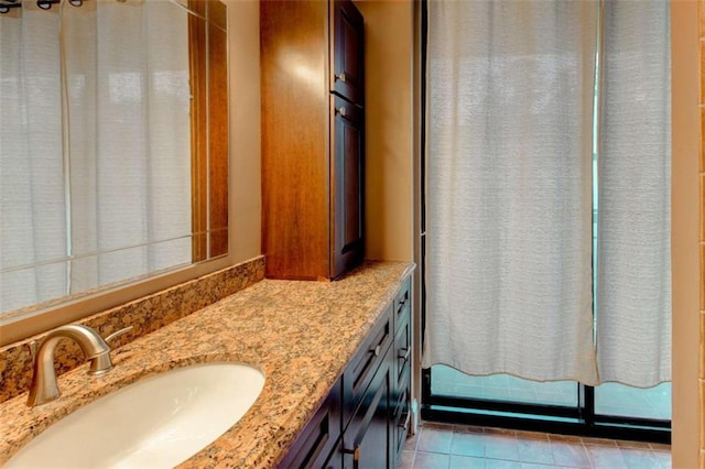 3481 Lakeside Dr NE Unit 902, Atlanta, GA 30326 - bathroom with vanity and tile patterned flooring