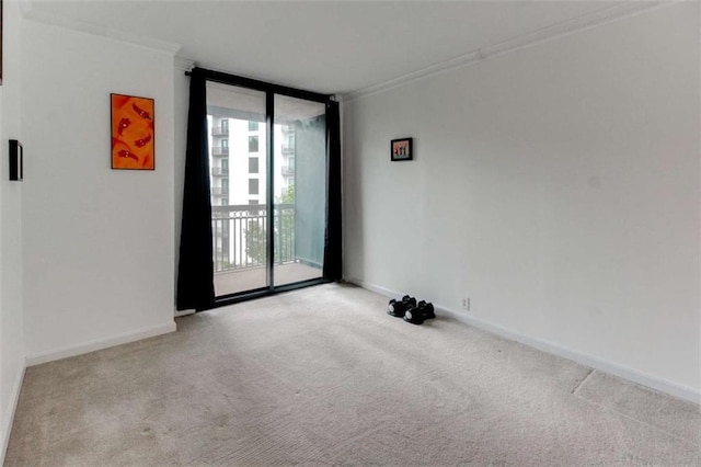 3481 Lakeside Dr NE Unit 902, Atlanta, GA 30326 - carpeted empty room with a wall of windows and ornamental molding