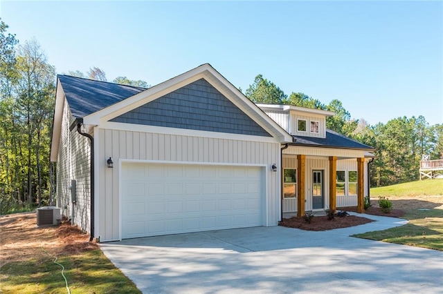 262 Stephens Rd, Cedartown, GA 30125 - view of front of property featuring a garage, concrete driveway, and a porch