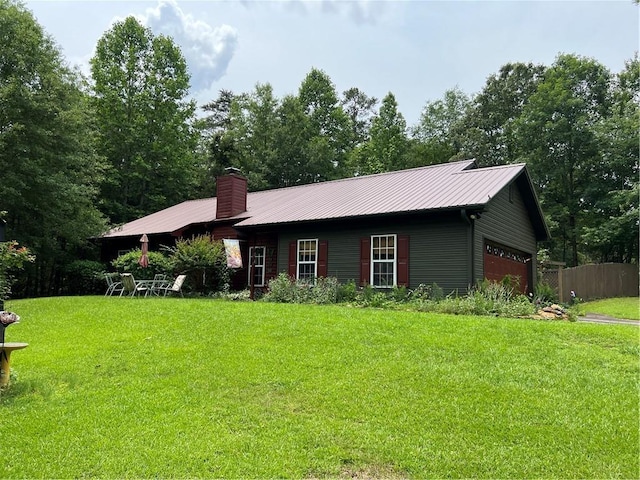 35 Kitchen Way W, Dahlonega, GA 30533 - view of front facade with a chimney and metal roof