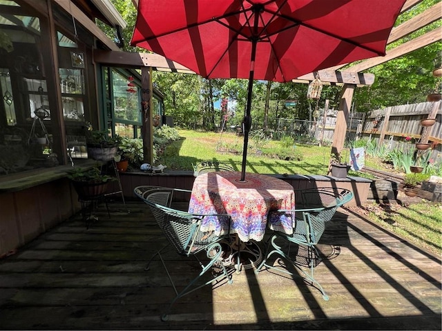 view of wooden deck