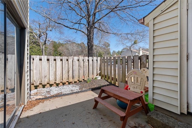 view of patio / terrace featuring a fenced backyard