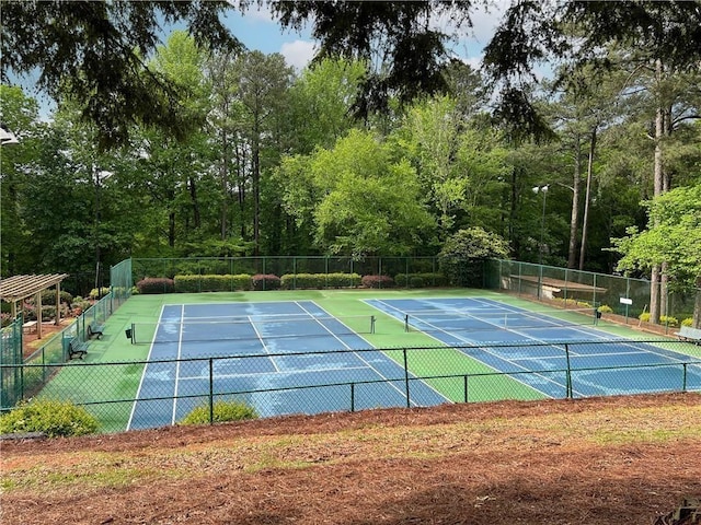 view of tennis court