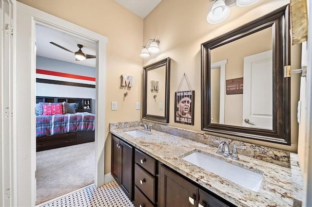 bathroom with vanity