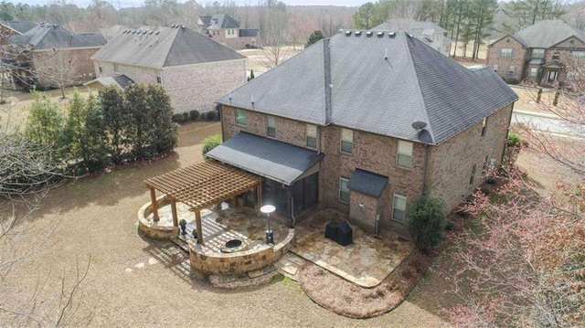 bird's eye view with a residential view