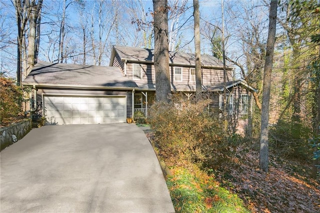 view of property with a garage