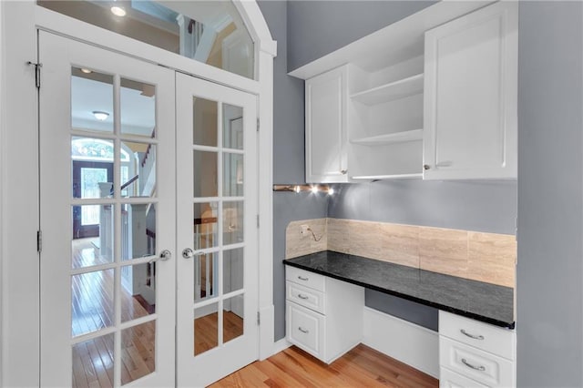 470 Manor Oak Ln SE, Marietta, GA 30067 - unfurnished office with french doors and light wood finished floors