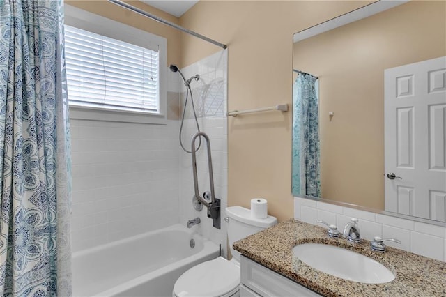 470 Manor Oak Ln SE, Marietta, GA 30067 - full bathroom with shower / bathtub combination with curtain, toilet, and vanity