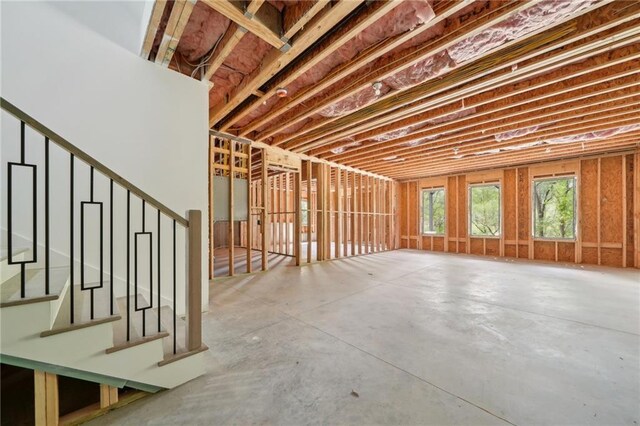 155 Westbrook St, Buford, GA 30518 - misc room featuring concrete floors and stairs