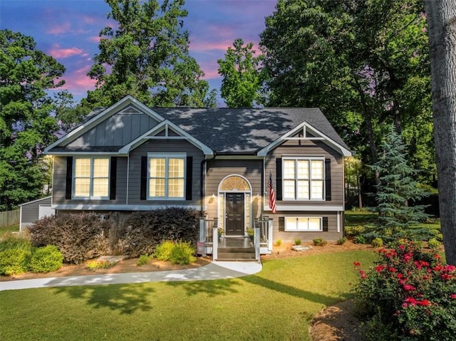 70 Maplewood Ln, Acworth, GA 30101 - bi-level home featuring a yard and roof with shingles