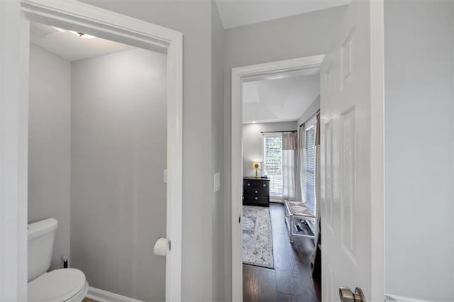 70 Maplewood Ln, Acworth, GA 30101 - bathroom featuring toilet and wood finished floors