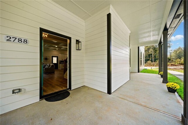 view of patio with covered porch