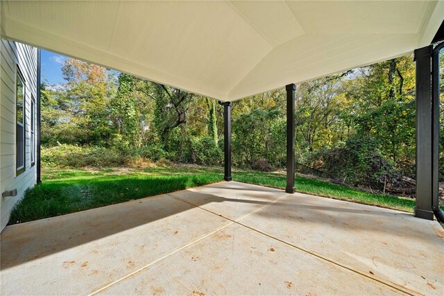view of patio / terrace with a carport