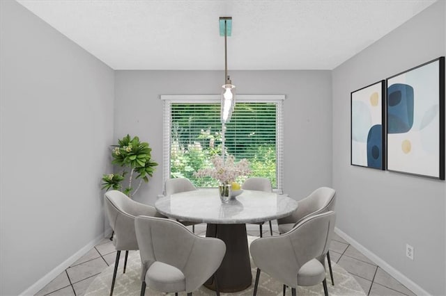 19 Quail Hollow Ct, Dallas, GA 30157 - dining space with a textured ceiling, baseboards, and light tile patterned flooring