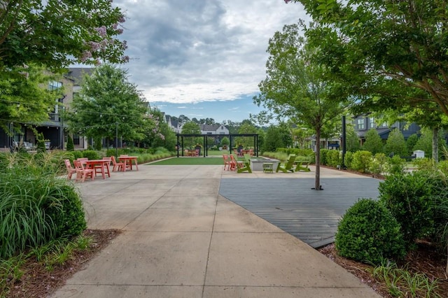 view of home's community featuring a patio area