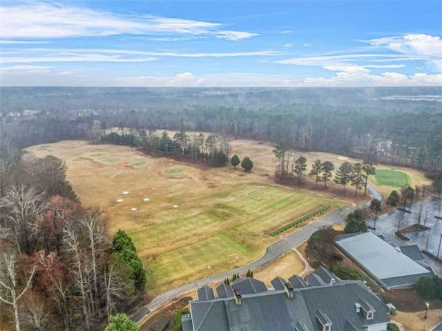 birds eye view of property featuring a rural view