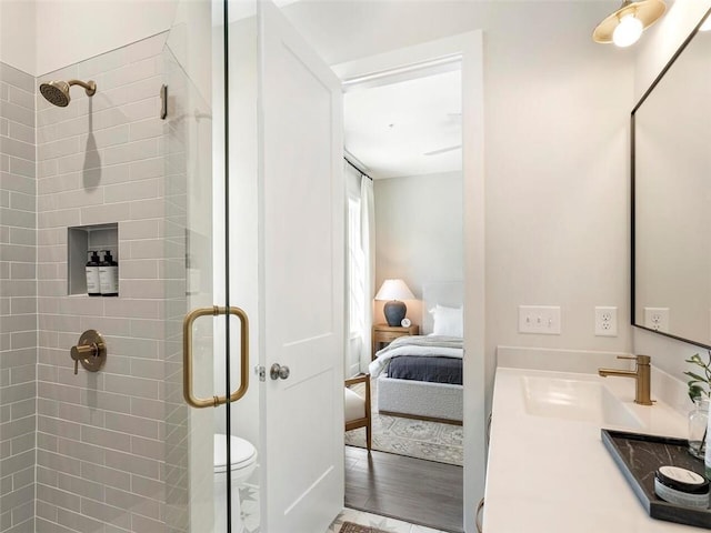 921 Hughley Cir SE Unit 66, Atlanta, GA 30316 - ensuite bathroom featuring a shower stall, vanity, and toilet