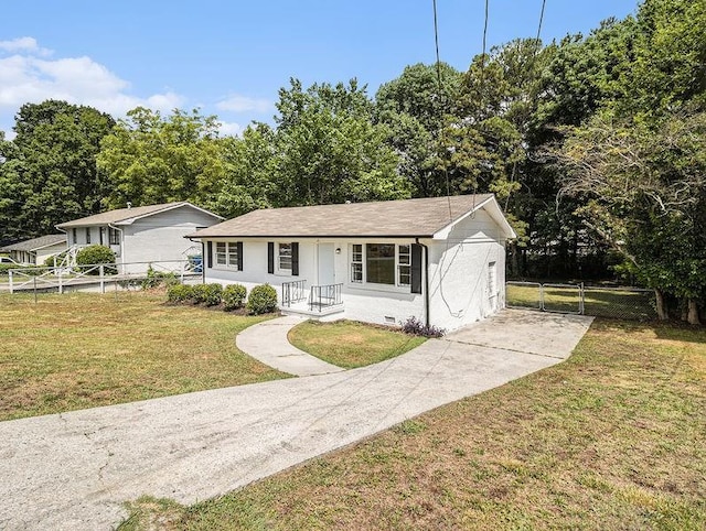 3453 Eisenhower Cir E, Atlanta, GA 30354 - ranch-style home with driveway and a gate