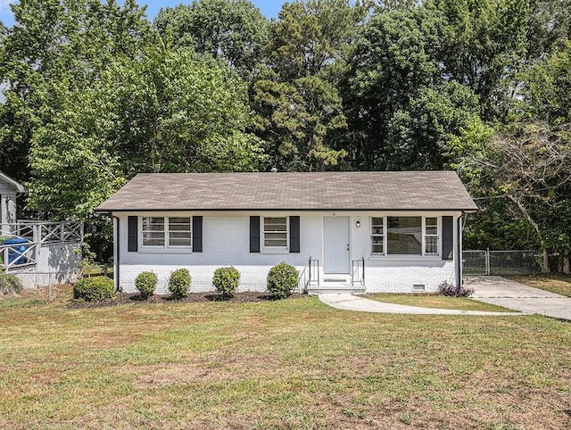 3453 Eisenhower Cir E, Atlanta, GA 30354 - ranch-style house with crawl space, a shingled roof, and brick siding