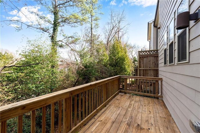 view of wooden terrace