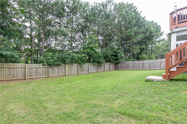 3302 Bellingham Way, Lithia Springs, GA 30122 - fenced backyard with stairway