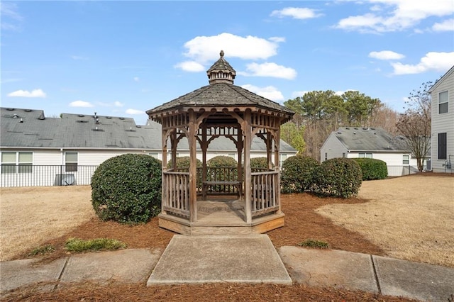 view of community featuring a gazebo