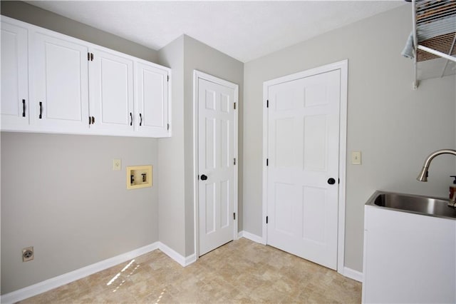 5040 Puritan Dr, Sugar Hill, GA 30518 - laundry area featuring cabinet space, electric dryer hookup, and washer hookup