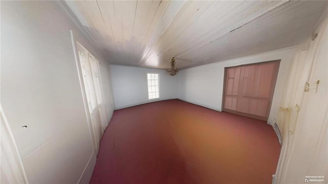 211 Vanns Valley Rd SW, Rome, GA 30161 - unfurnished room featuring wood ceiling and a notable chandelier